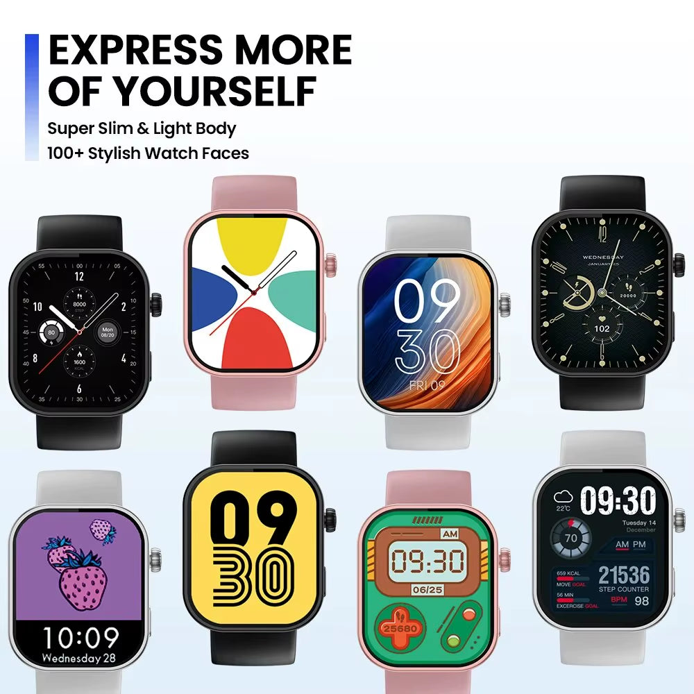 New Btalk plus Voice Calling Smartwatch 2.03'' HD Color Display Health and Fitness Tracking Smart Watch for Men Women