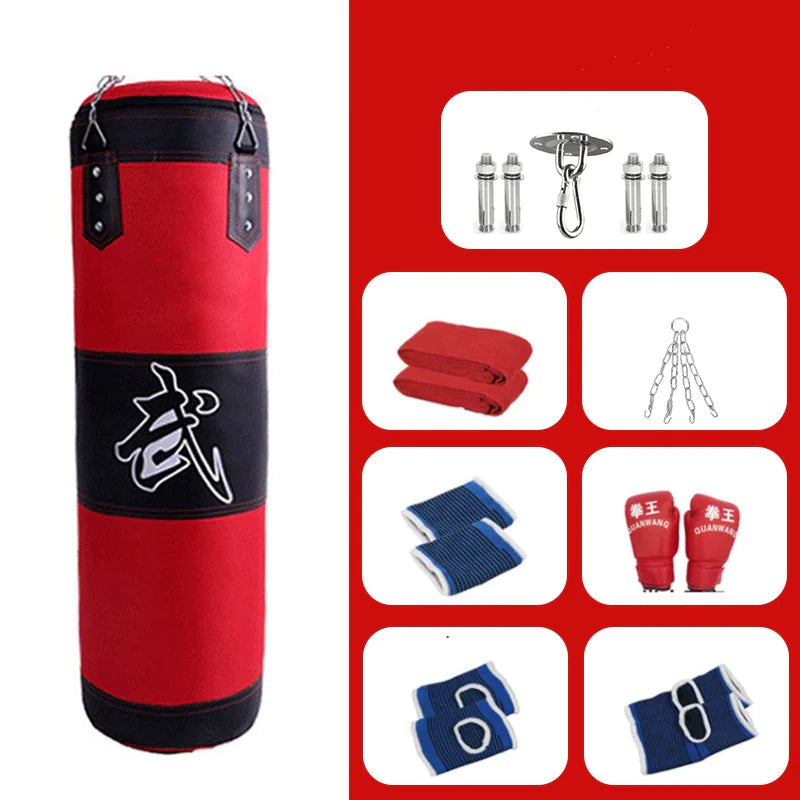 Boxing Hanging Sanda Sandbag – Durable Hollow Punching Bag for Home Gym, MMA & Boxing Training