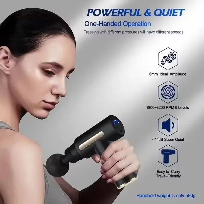 Mini Massage Gun Fascia Machine Muscle Relaxation Vibrating Gun Rod Massage Fitness Equipment Neck Grab Fascia Gun